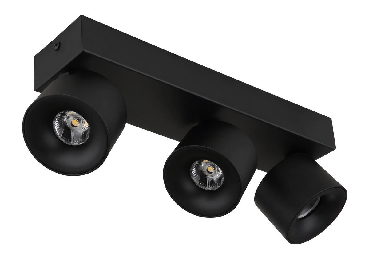 LED ZÁŘIČ, 33/7.2/12 cm - černá/průhledné, Design, kov/plast (33/7.2/12cm) - Globo