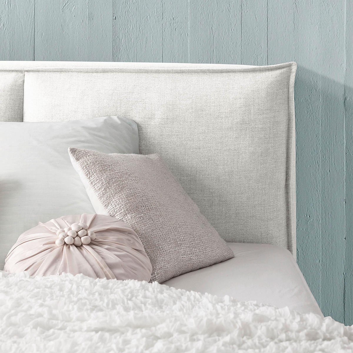 BOXSPRINGBETT 180/220 cm  in Creme  - Creme/Schwarz, Design, Kunststoff/Textil (180/220cm) - home24