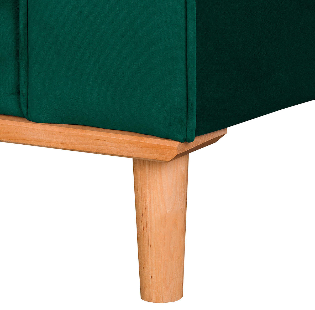 3-SITZER-SOFA Mikrofaser Grün  - Wengefarben/Grün, Design, Holz/Textil (193/86/87cm) - Livetastic