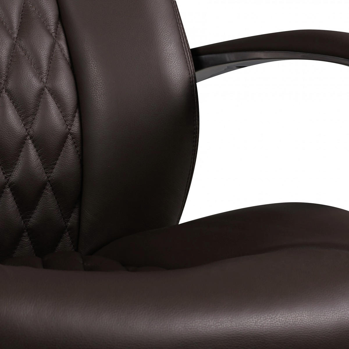 CHEFSESSEL  in Lederlook Braun  - Alufarben/Braun, Modern, Leder/Kunststoff (68/130/68cm) - MID.YOU