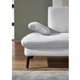 ECKSOFA in Chenille, Mikrofaser Hellgrau  299/157 cm  - Hellgrau/Schwarz, Design, Textil/Metall (299/157cm) - Dieter Knoll