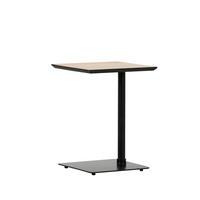 BEISTELLTISCH 45/45/55 cm Eiche furniert Eichefarben, Schwarz quadratisch  - Eichefarben/Schwarz, Design, Holz/Holzwerkstoff (45/45/55cm) - Landscape