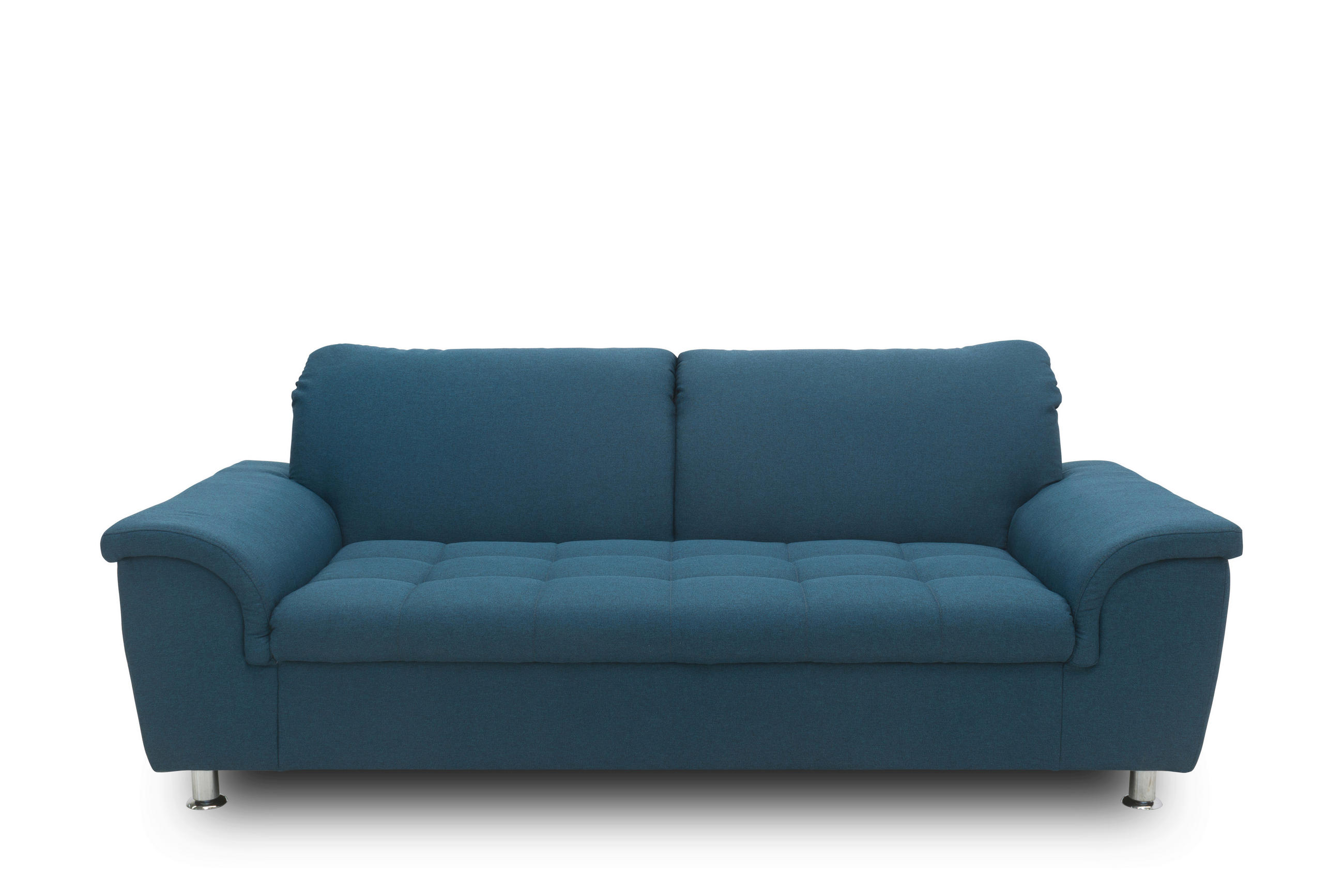 2-SITZER-SOFA Webstoff Dunkelblau  - Chromfarben/Dunkelblau, KONVENTIONELL, Textil/Metall (210/81/97cm) - MID.YOU