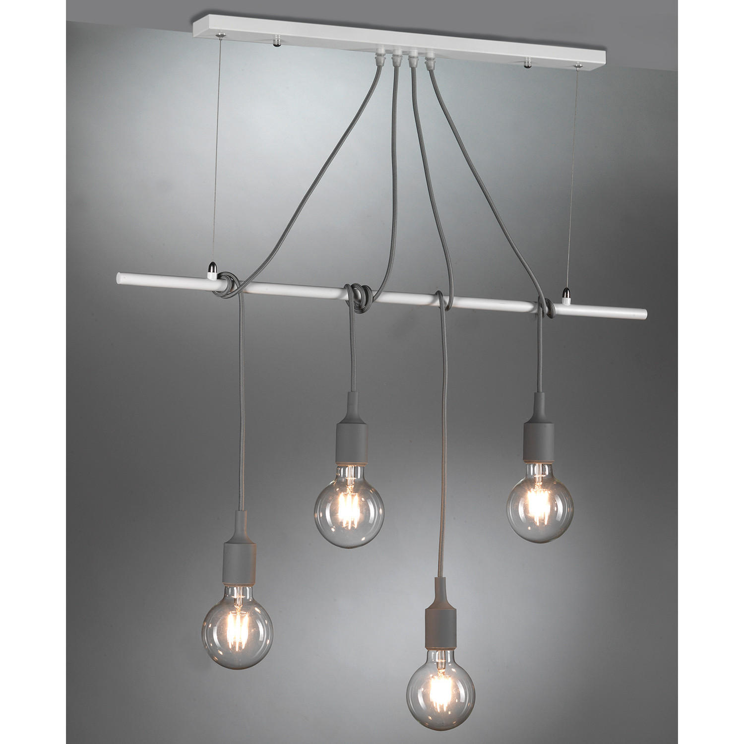 HÄNGELEUCHTE WIRE 80/10/90 cm   - Weiß, Basics, Metall (80/10/90cm)