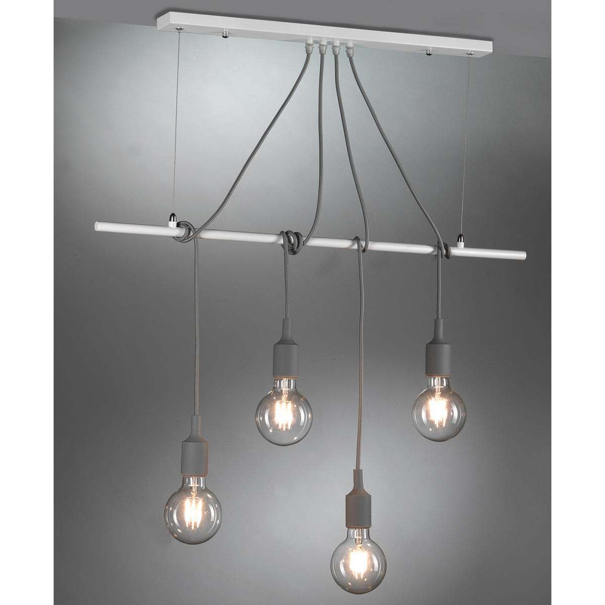 HÄNGELEUCHTE WIRE 80/10/90 cm   - Weiß, Basics, Metall (80/10/90cm)