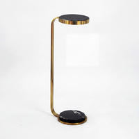 BEISTELLTISCH Metall, Glas 26/20/72 cm  - Goldfarben/Schwarz, Design, Glas/Stein (26/20/72cm) - Livetastic