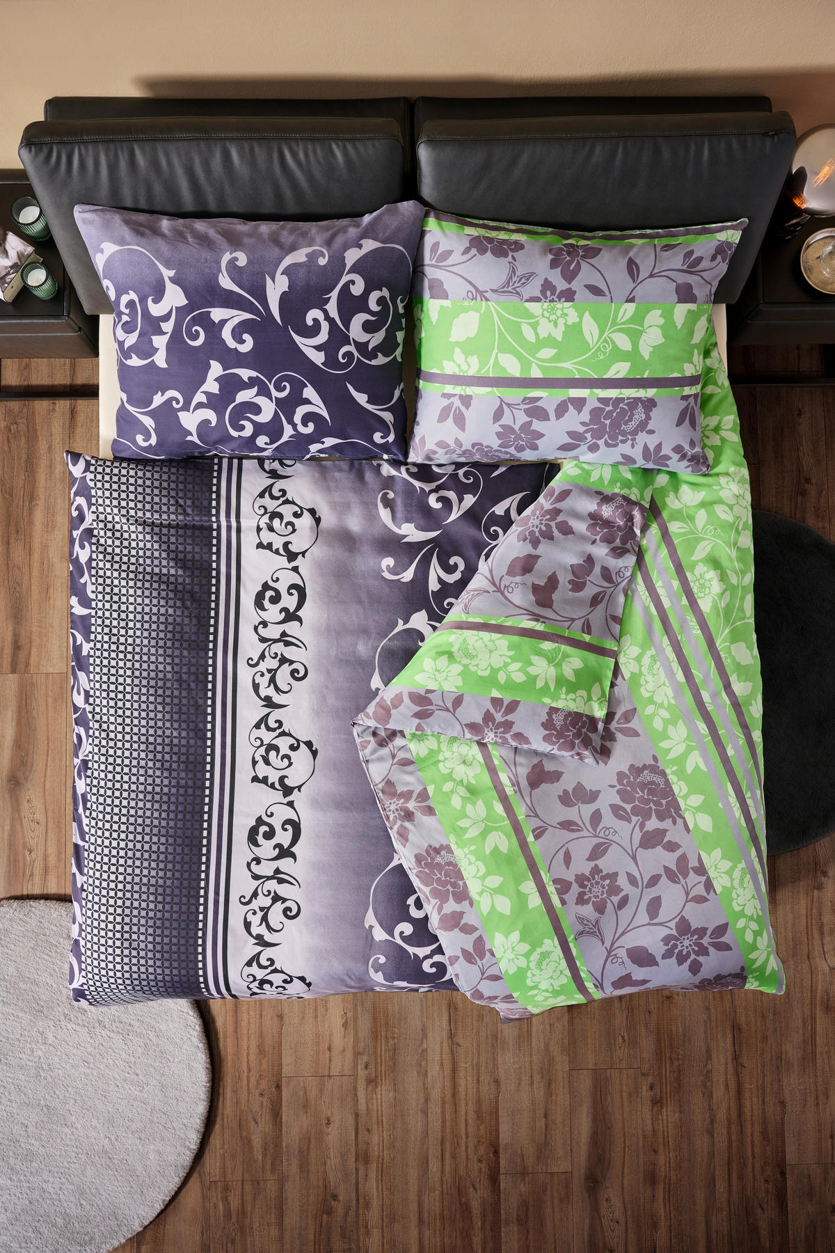 POSTEĽNÁ BIELIZEŇ, mikrovlákno, sivá, 140/200 cm - sivá, Konventionell, textil (140/200cm) - Boxxx
