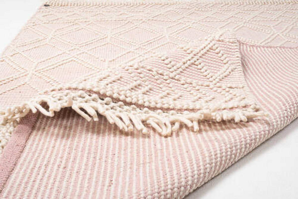 ROČNO TKANA PREPROGA COLORED MACRAME THREE  160/230 cm  tkano  roza  - roza, Design, tekstil (160/230cm) - Tom Tailor