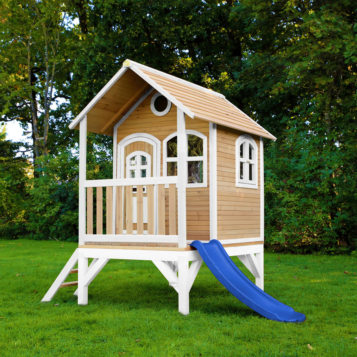 SPIELHAUS 287/231/191 cm  - Blau/Rot, KONVENTIONELL, Holz (287/231/191cm) - Ambia Garden