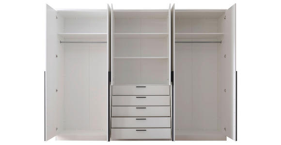 KLEIDERSCHRANK  in Weiß  - Schwarz/Weiß, KONVENTIONELL, Holzwerkstoff/Kunststoff (270/210/52cm) - Carryhome