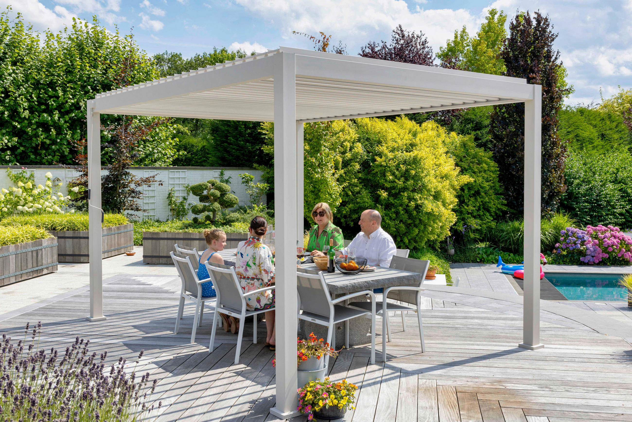 PERGOLA - Grau, Lifestyle, Metall (400/250/300cm) - Gardenson