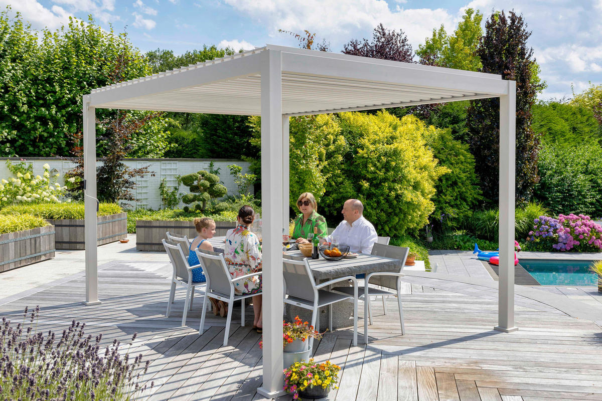 PERGOLA - Grau, Lifestyle, Metall (400/250/300cm) - Gardenson