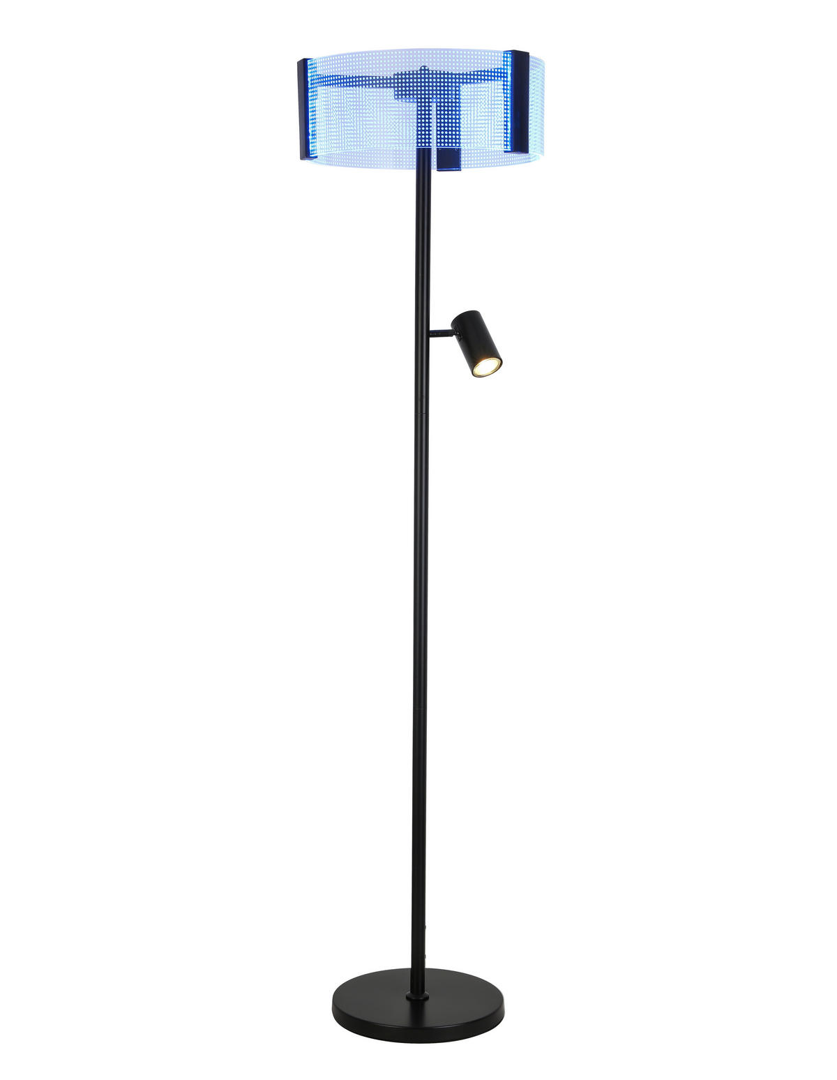 LED-STEHLEUCHTE 40/159 cm   - Transparent/Schwarz, Design, Kunststoff/Metall (40/159cm) - Novel
