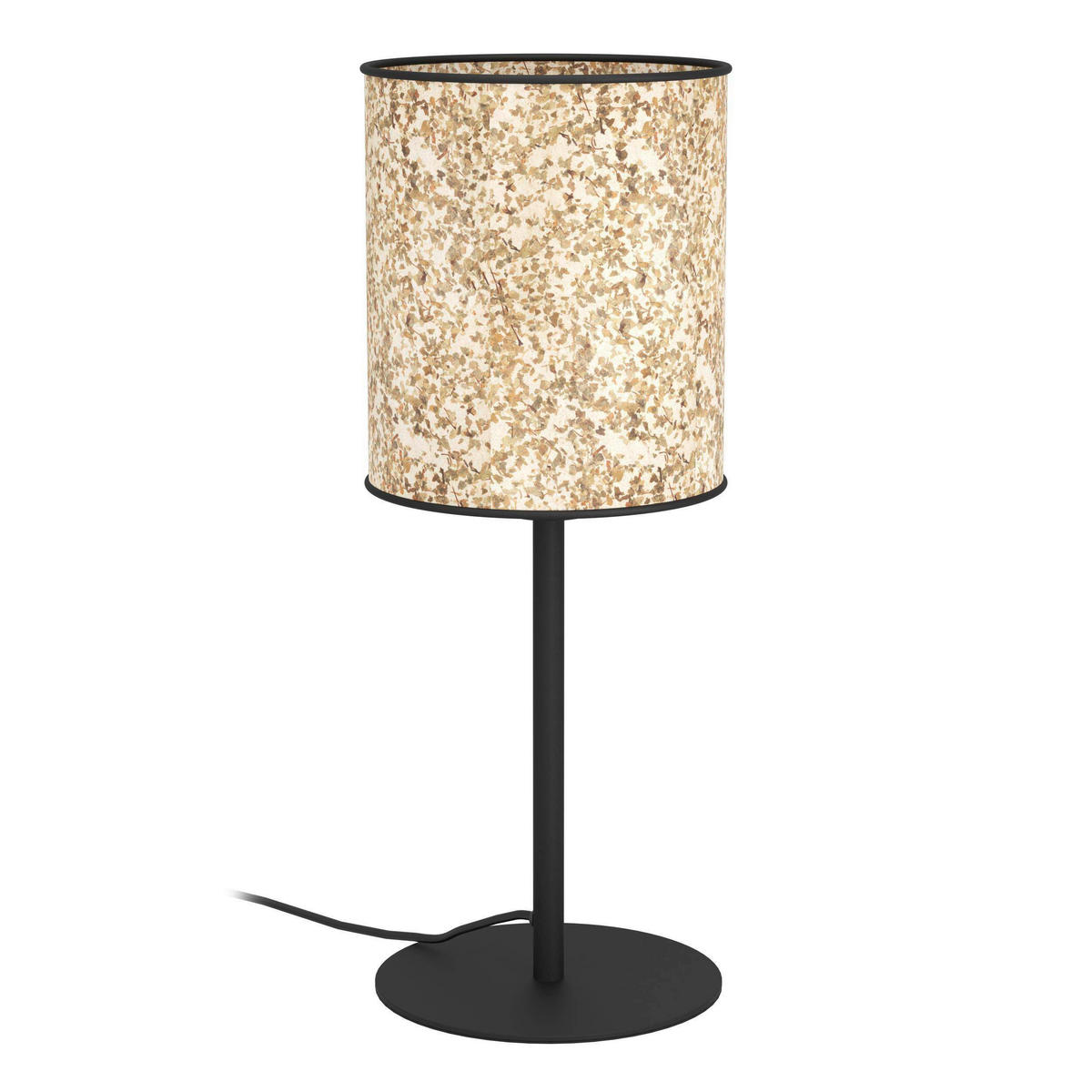 STOLNÁ LAMPA, 18/48/18 cm - čierna/zelená, Basics, kov/textil (18/48/18cm)