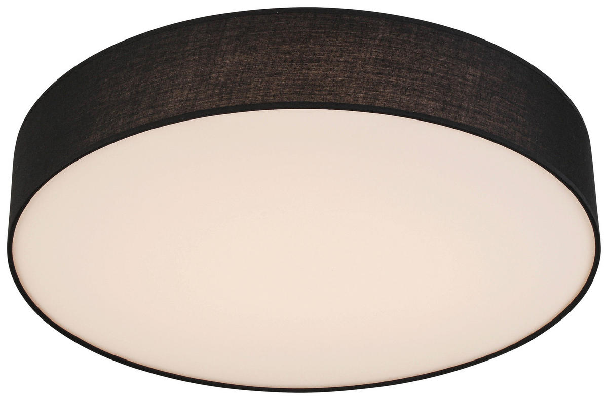 LED-DECKENLEUCHTE - Schwarz/Weiß, Trend, Kunststoff/Textil (60/11cm) - Novel