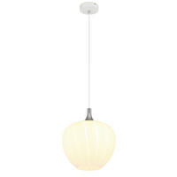 VISEČA SVETILKA        29/120 cm      E27 - barve kroma/bela, Konvencionalno, kovina/steklo (29/120cm) - Globo