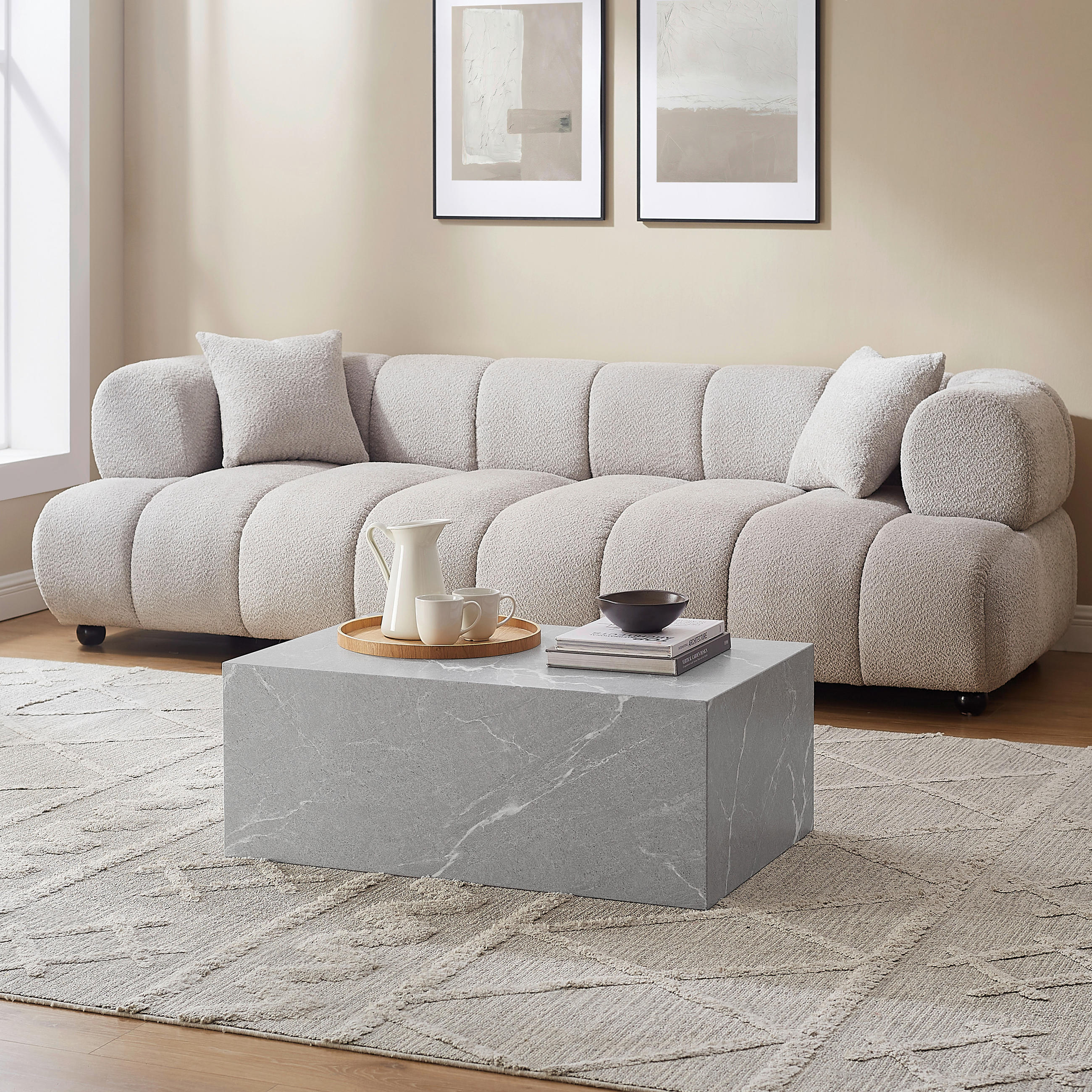 COUCHTISCH in Holzwerkstoff 90/60/35 cm  - Grau, Design, Holzwerkstoff (90/60/35cm) - Livetastic