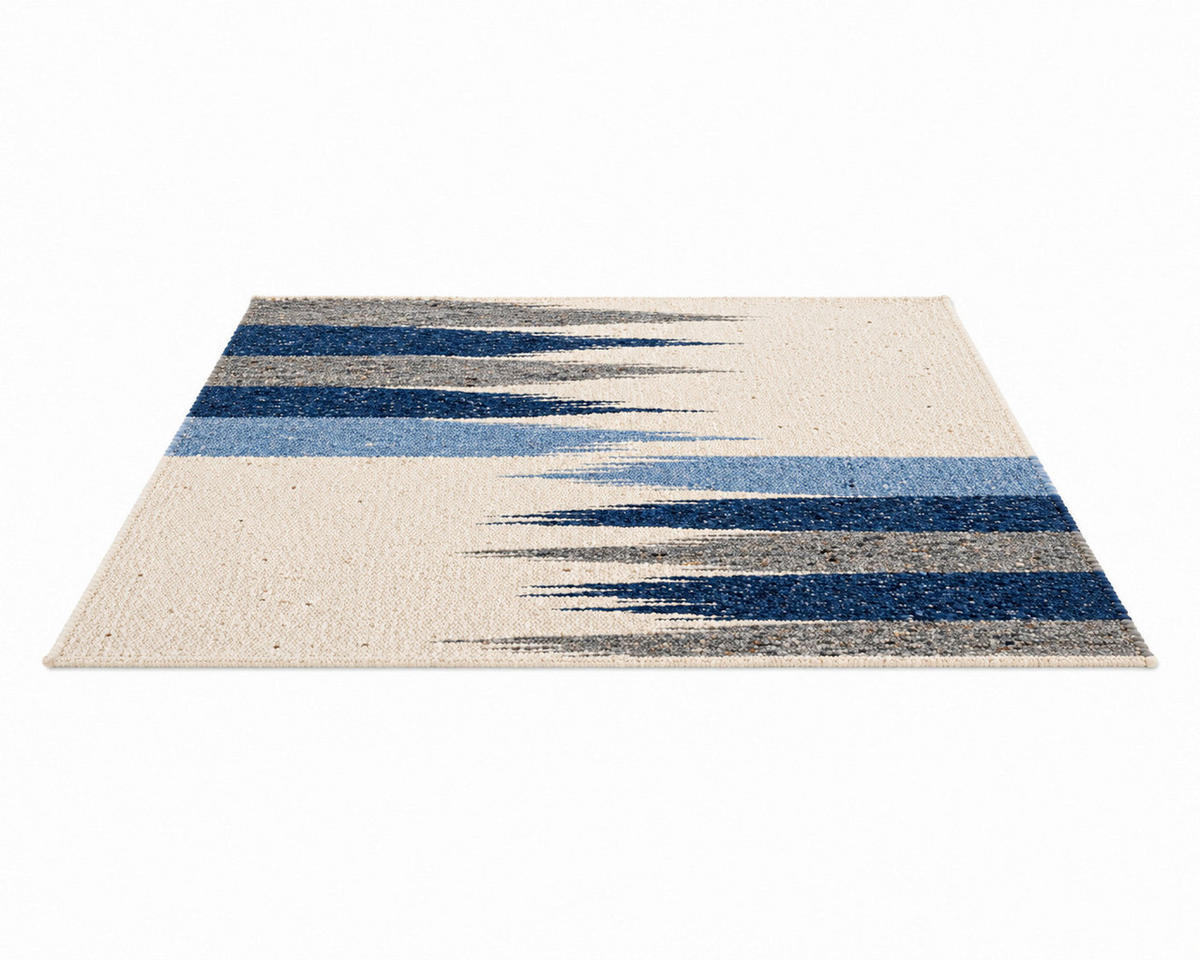 KÉZZEL SZŐTT SZŐNYEG   - kékesszürke, Basics, textil (70/130cm)