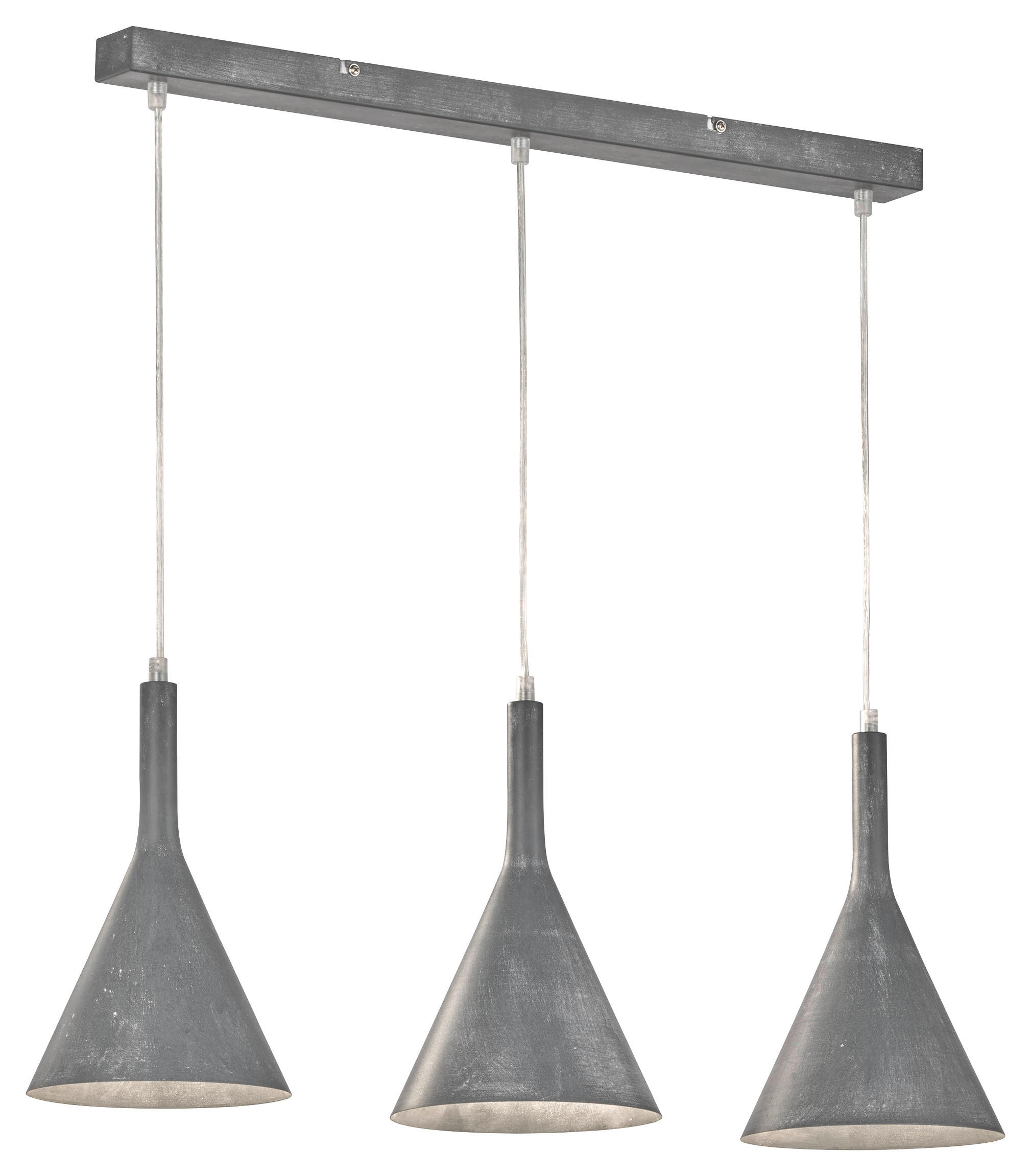 Lampă Suspendată 77/18,5/140 cm  - gri, Design, metal (77/18,5/140cm) - Fischer & Honsel