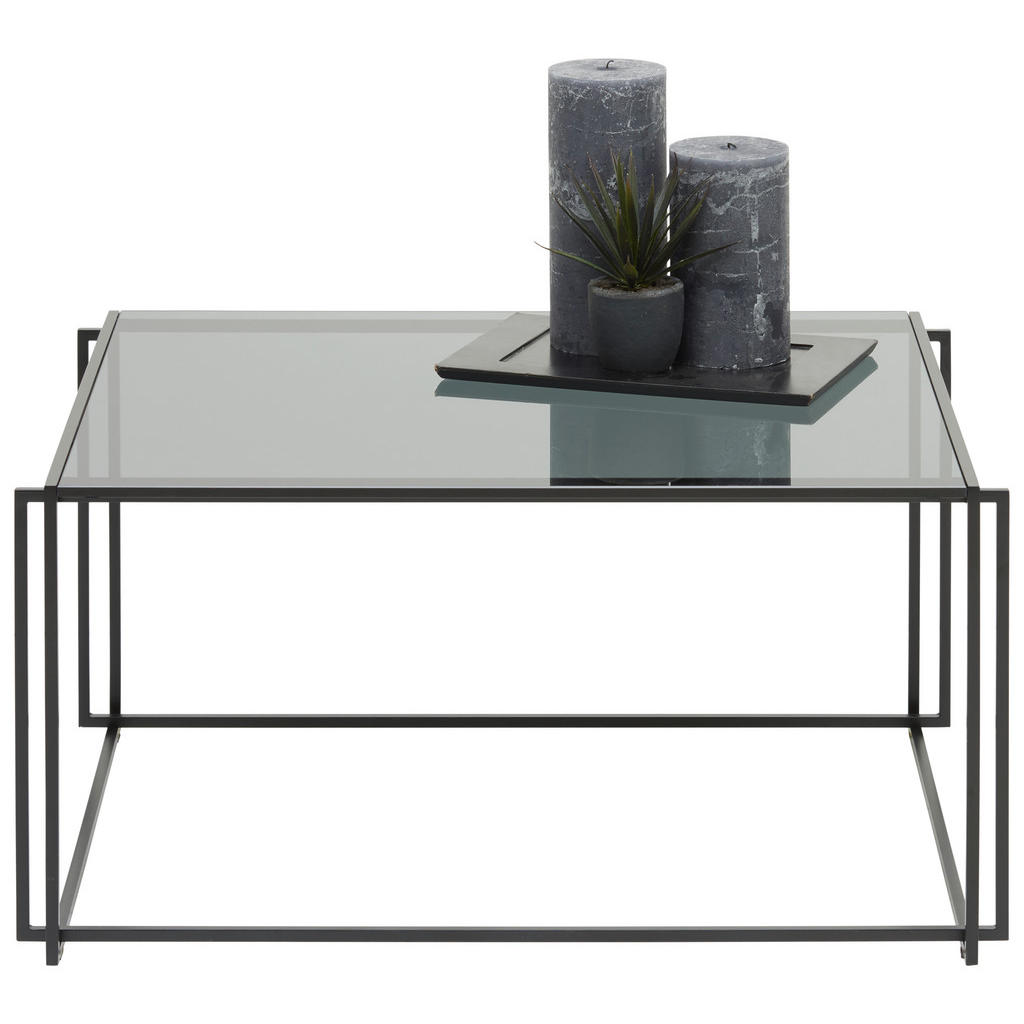 Thumbnail - Xxxl Couchtisch, Grau, Schwarz, Metall, Glas, rechteckig, eckig, 60x38x75 cm, Made in Germany, Wohnzimmer, Wohnzimmertis...