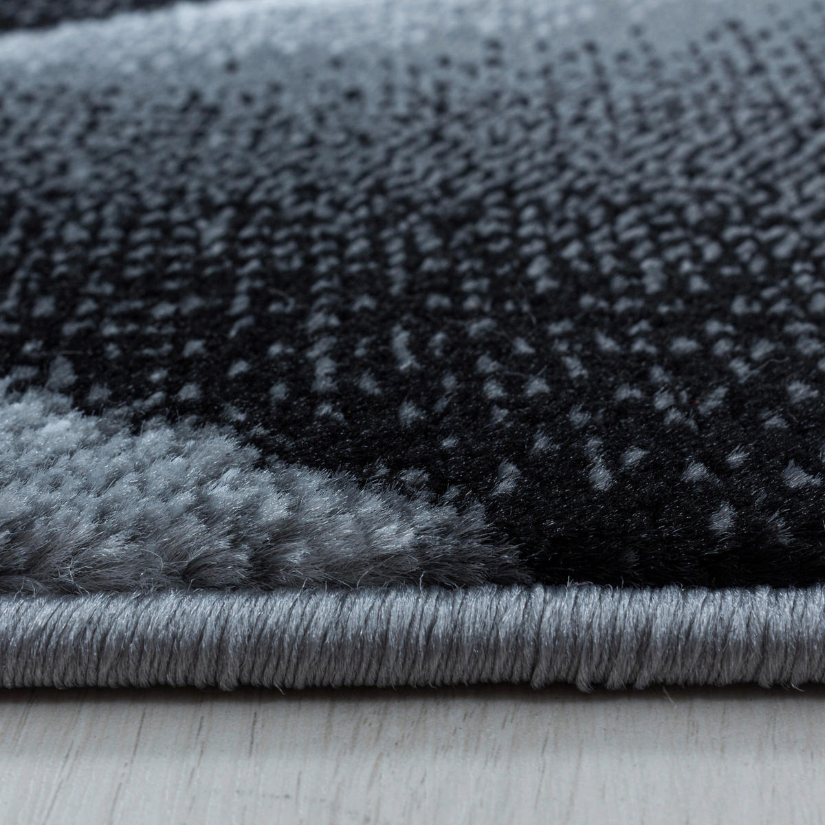 VÄVD MATTA 80/250 cm Costa 3522 Black  - svart, Design, textil (80/250cm)