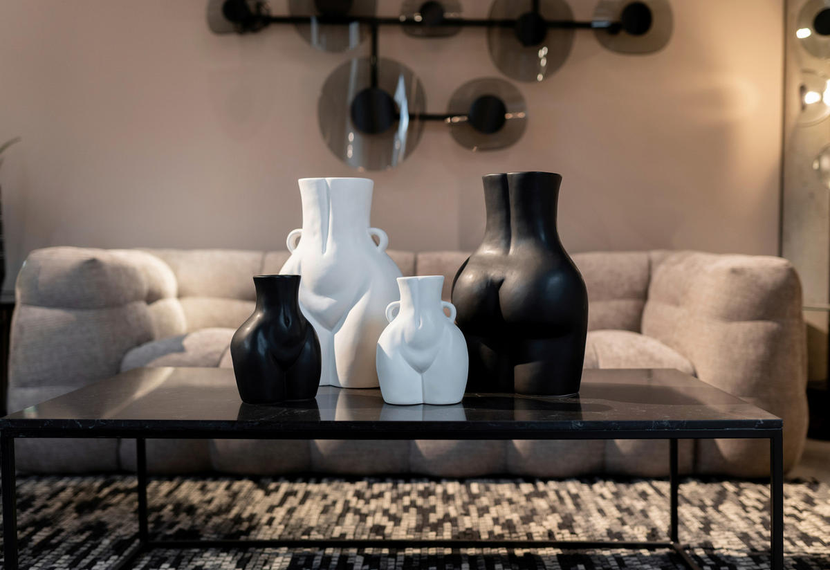 VASE 21,5 cm  - Schwarz, Design, Keramik (16/21/12cm) - Kare-Design