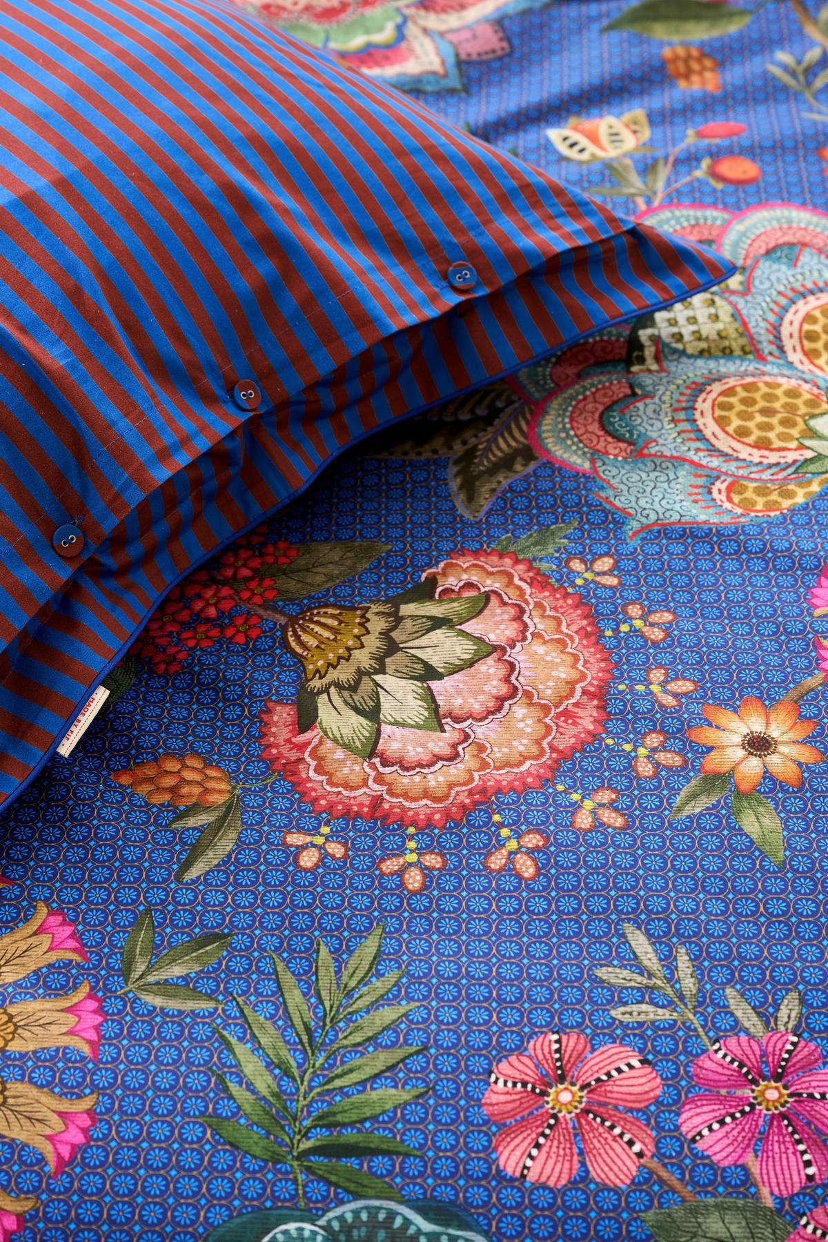 BETTWÄSCHE Bombay Bold 140/200 cm  - Dunkelblau, Basics, Textil (140/200cm) - Pip Home