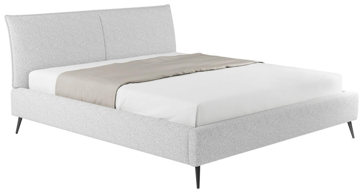 POLSTERBETT 180/200 cm  in Weiss, Hellgrau  - Weiss/Hellgrau, Design, Holz/Textil (180/200cm) - Esposa