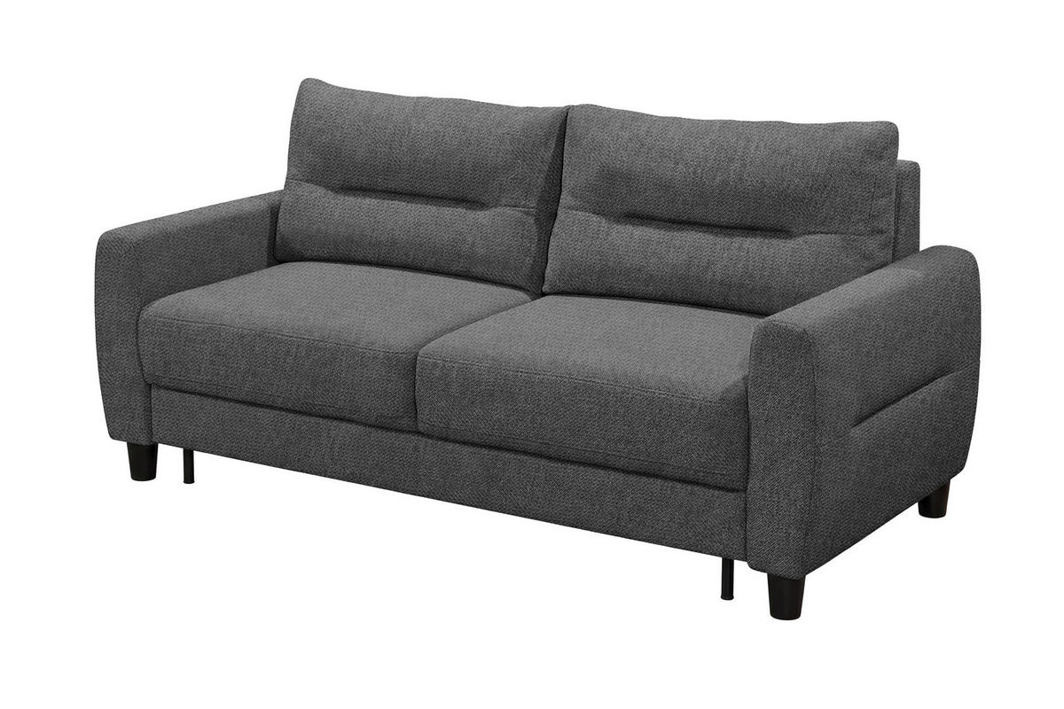 SCHLAFSOFA RIO in Chenille Graphitfarben  - Schwarz/Graphitfarben, MODERN, Holz/Textil (192/83/99cm) - MID.YOU