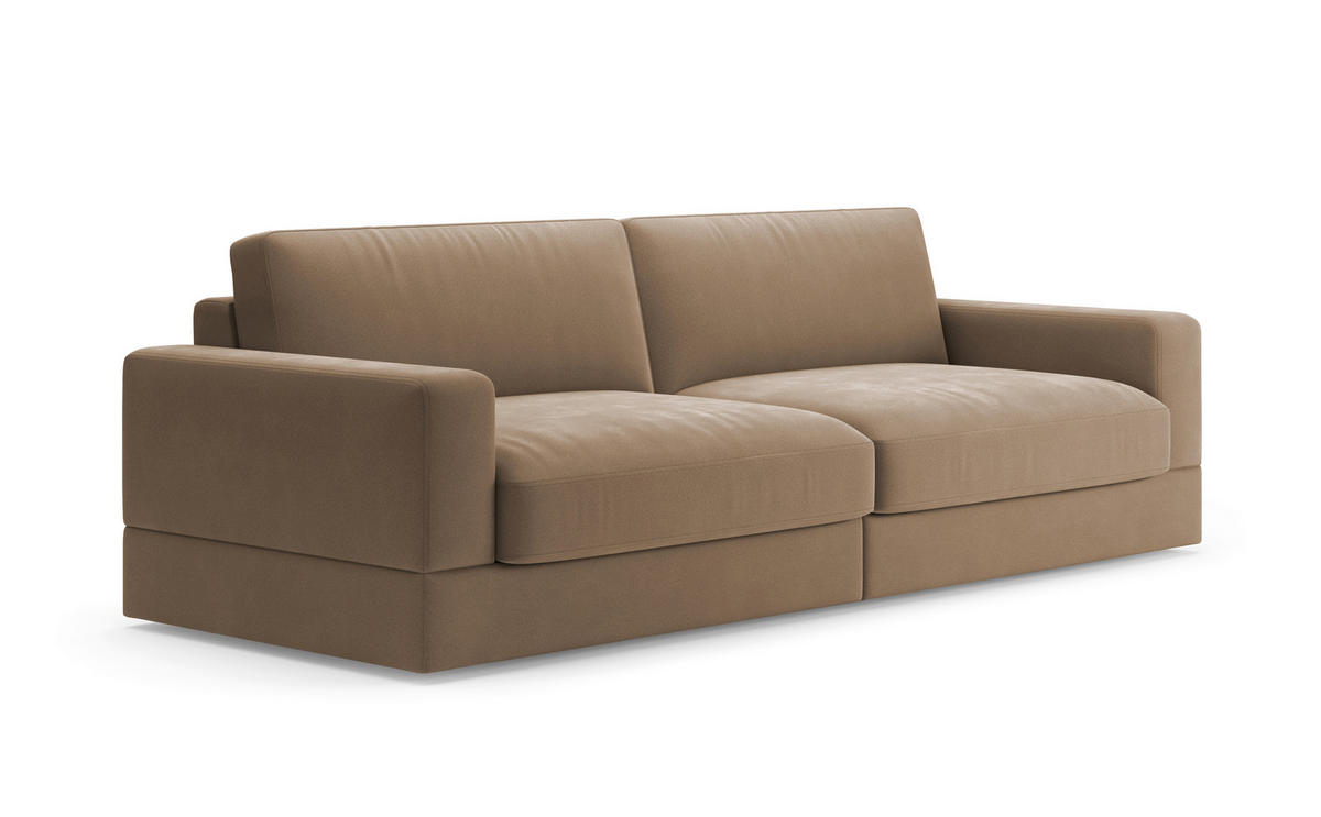 SOFAELEMENT FABIO E Mikrofaser Braun  - Schwarz/Braun, MODERN, Kunststoff/Textil (132/87/108cm) - Sit & More