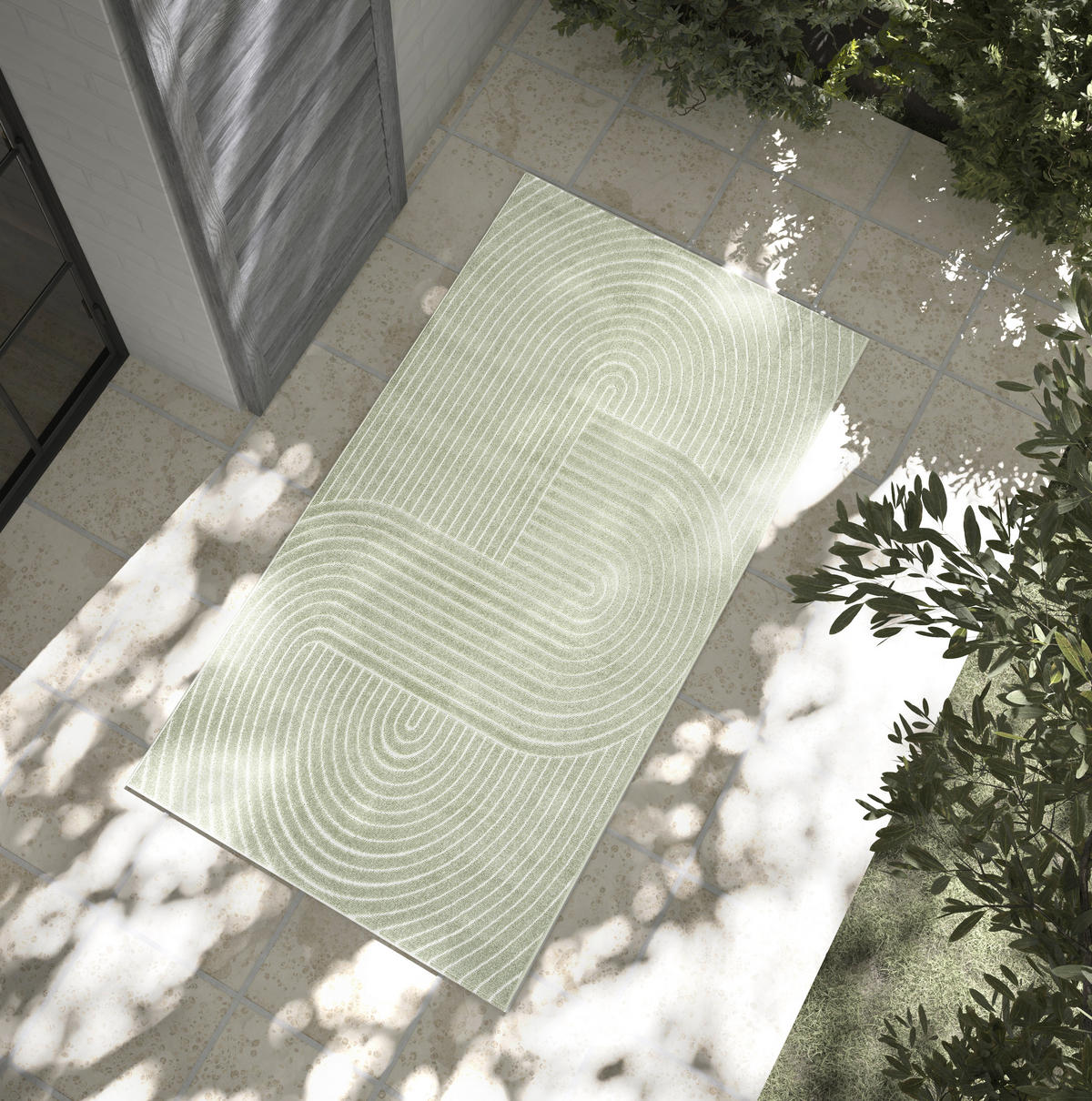 OUTDOORTEPPICH 80/150 cm Tenerife Plus Olivgrün  - Olivgrün, Basics, Textil (80/150cm) - Novel