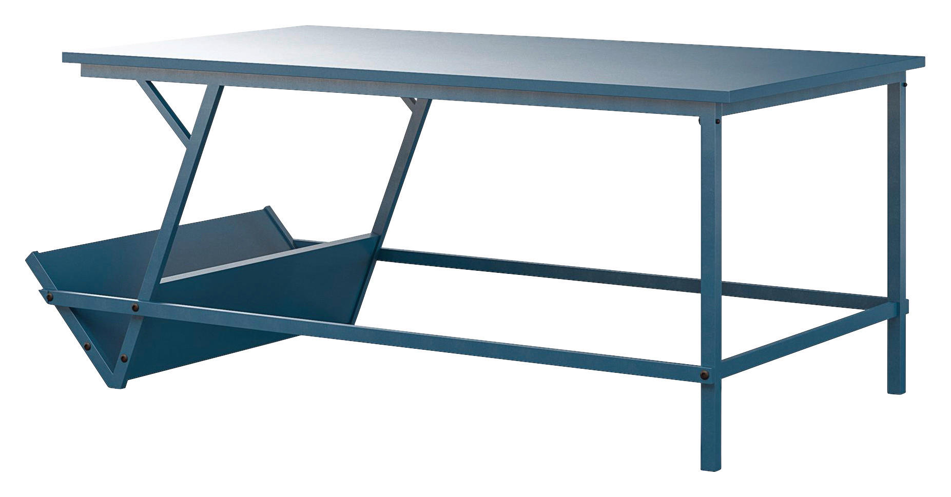 COUCHTISCH 105/47/58 cm Blau  - Blau, Design, Holzwerkstoff (105/47/58cm) - MID.YOU