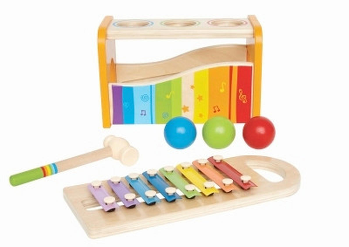 HAMMERBANK  - Multicolor, Basics, Holz/Holzwerkstoff (24,0/15,0/13,5cm) - Hape