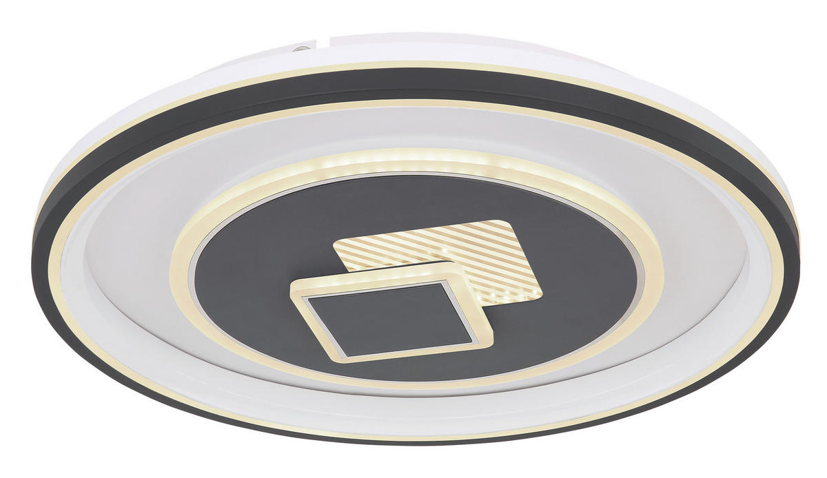 LED-DECKENLEUCHTE 46 W  50/7 cm    - Weiss/Opal, Design, Kunststoff/Metall (50/7cm) - Globo