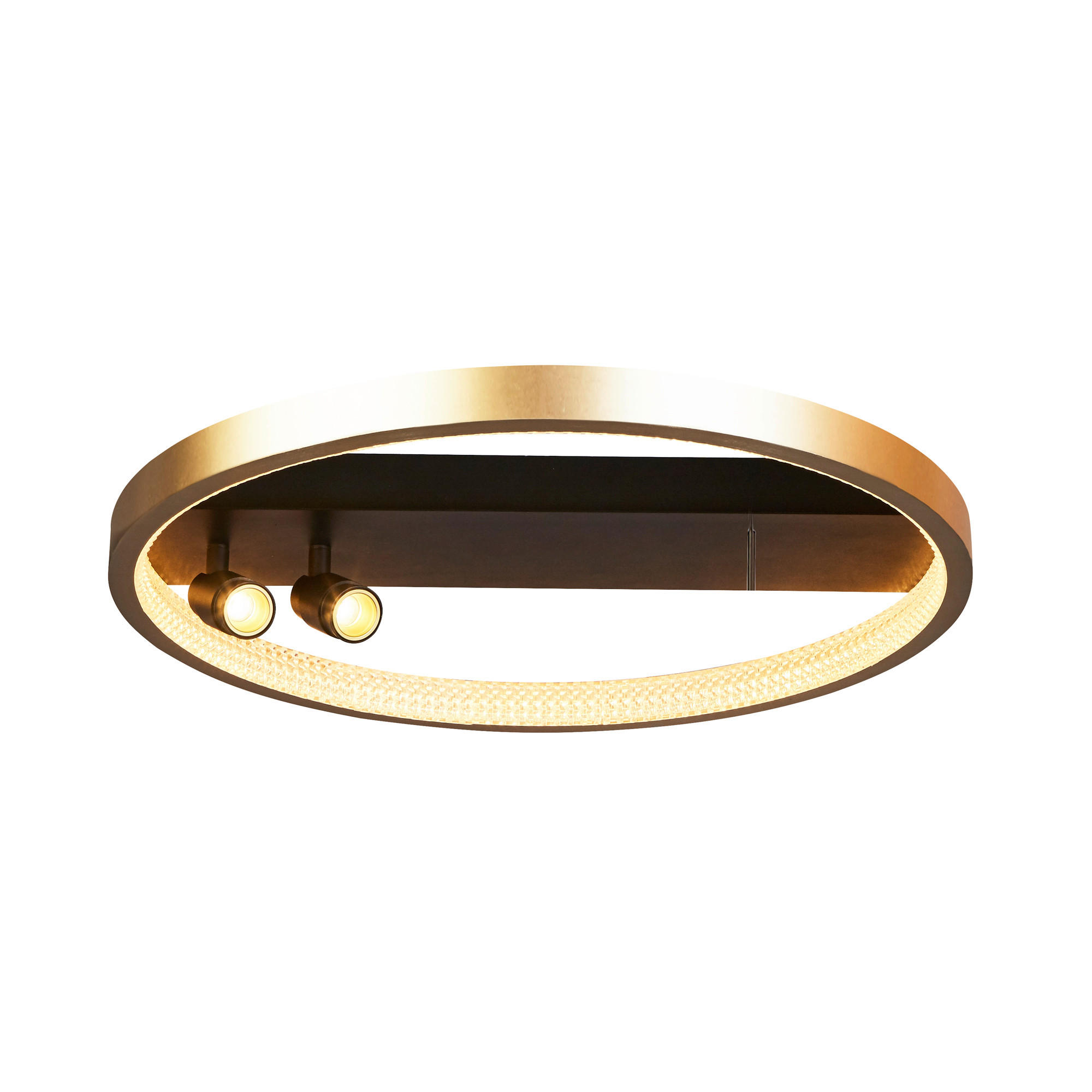 LED SVJETILJKA STROPNA Grace  - zlatne boje/crna, Design, metal/plastika (50/9/50cm)