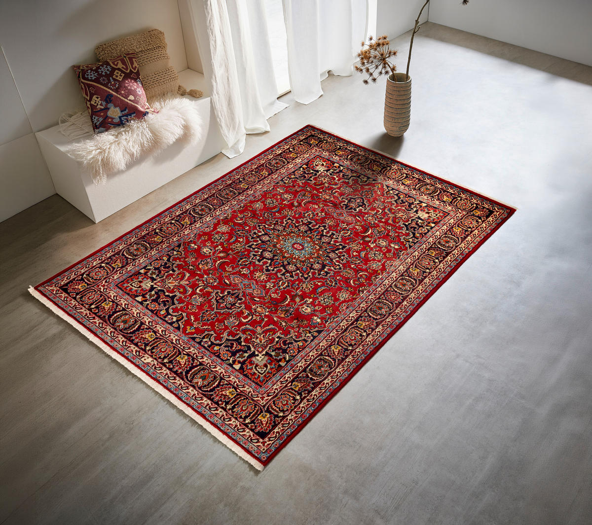 ORIENTTEPPICH  Wohnzimmer 200/300 cm PERSISCHE LEGENDEN Altrosa, Dunkelbraun, Weinrot rechteckig  - Dunkelbraun/Weinrot, LIFESTYLE, Textil (200/300cm) - Cazaris