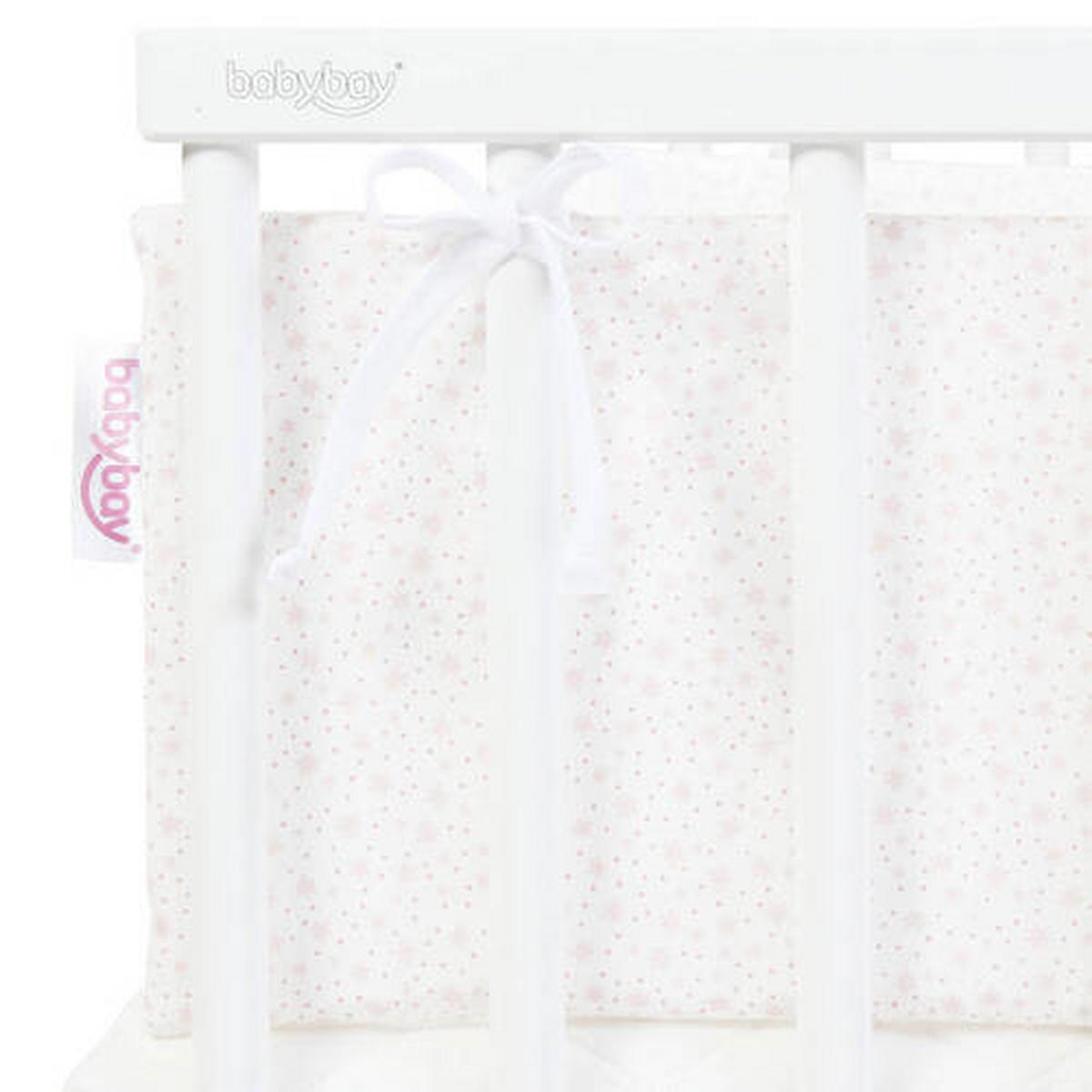 NESTCHEN Babybay Maxi/Boxspring   24/168 cm  - Weiß/Rosa, Basics, Textil (24/168cm) - Babybay
