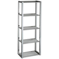 WANDREGAL Weiß, Edelstahlfarben  - Edelstahlfarben/Weiß, Design, Glas/Metall (30/82/17cm)