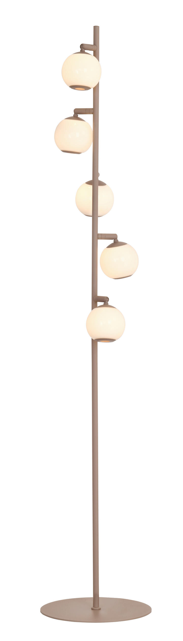 LED-STEHLEUCHTE Luberon 32,5/151/32,5 cm  - Sandfarben/Schwarzchrom, Design, Glas/Kunststoff (32,5/151/32,5cm)