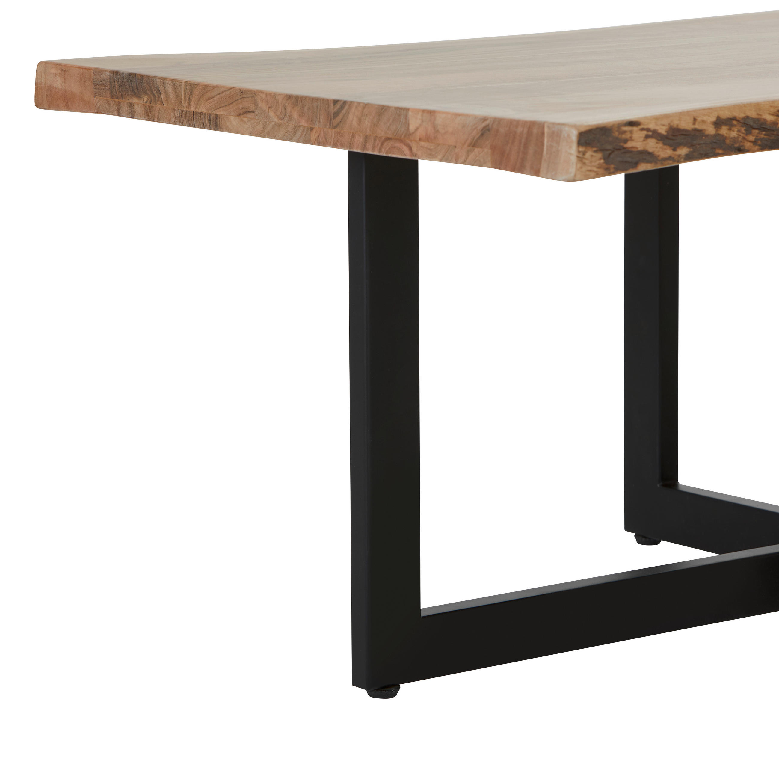 KONFERENČNÍ STOLEK, černá, barvy akácie, dřevo, kov, 115/65/45 cm - černá/barvy akácie, Lifestyle, kov/dřevo (115/65/45cm) - Landscape