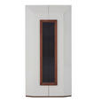VITRINE in furniert Nussbaum Weiß, Nussbaumfarben - Nussbaumfarben/Weiß, Design, Holz/Holzwerkstoff (100/200/46cm) - Ambiente