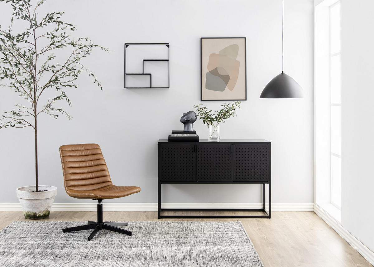SIDEBOARD 120/80/40 cm  in Schwarz  - Schwarz, Trend, Metall (120/80/40cm) - MID.YOU