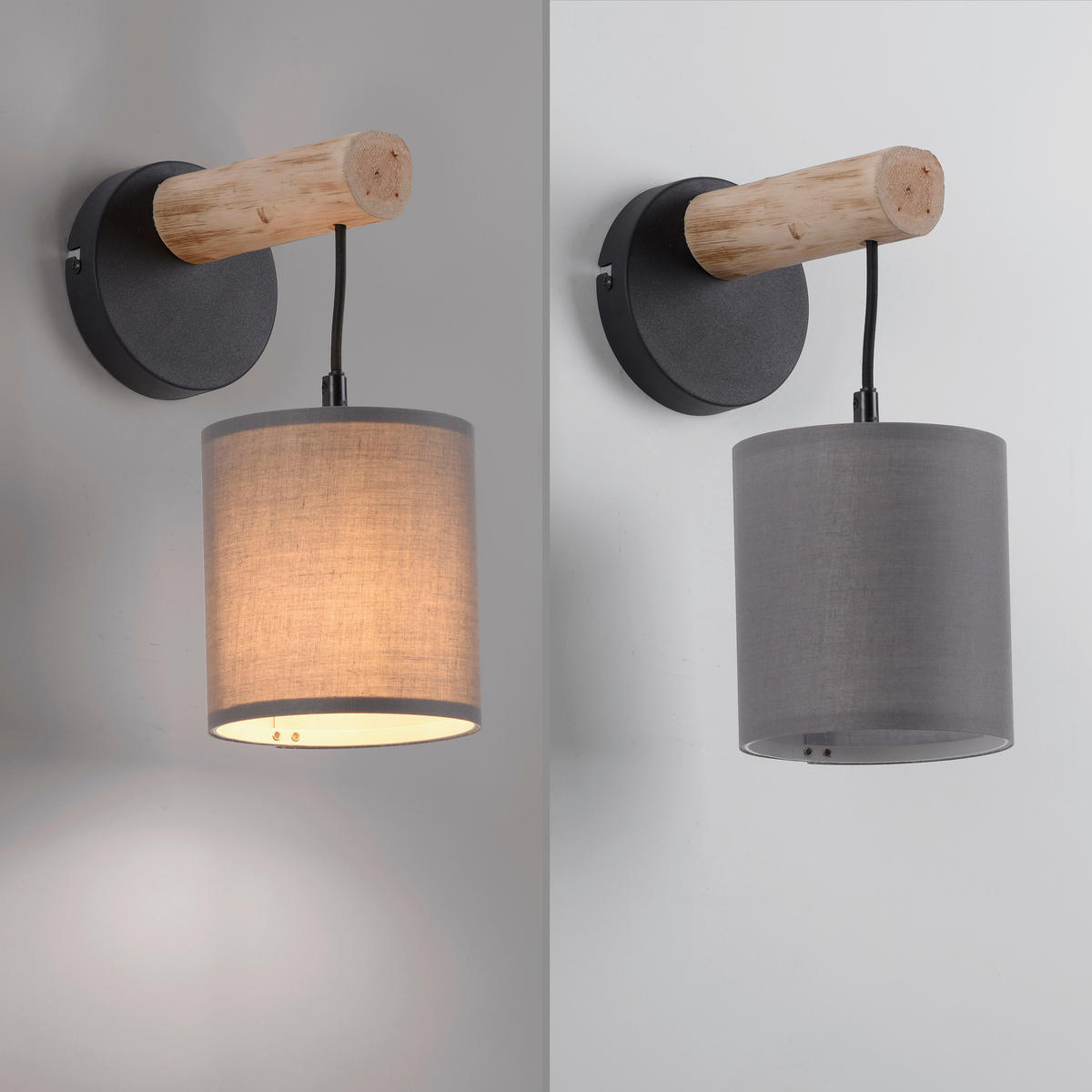 WANDLEUCHTE Tribu 21/13,5/29,5 cm   - Natur, Holz/Kunststoff (21/13,5/29,5cm)