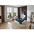 RELAXSESSEL in Leder Blau  - Blau/Edelstahlfarben, Design, Leder/Metall (78/112/85cm) - Cantus