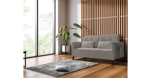 SCHLAFSOFA in Cord Cappuccino - Schwarz/Cappuccino, MODERN, Textil/Metall (150/88/110cm) - Novel