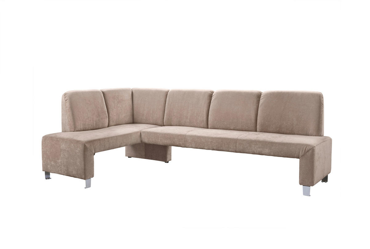 KLUPA KUTNA  bež  drvo, tekstil, drvni materijal      - srebrne boje/bež, Moderno, drvni materijal/drvo (243/158cm) - Livetastic
