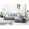 ECKSOFA in Flachgewebe Hellblau  - Schwarz/Hellblau, Design, Textil/Metall (296/207cm) - Dieter Knoll