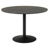 JEDILNA MIZA, barve jesena, črna  - barve jesena/črna, kovina/leseni material (110cm) - Hom`in
