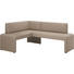 ECKBANK Lederlook Beige - Beige, KONVENTIONELL, Textil (150/190cm) - Carryhome ECKBANK Lederlook Beige - Beige, KONVENTIONELL, Textil (150/190cm) - Carryhome