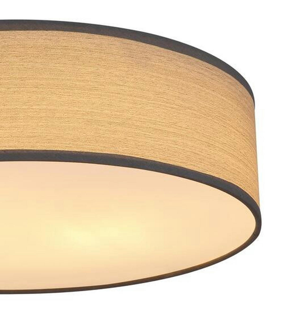 DECKENLEUCHTE VARIOS 38/10 cm   - Weiß/Grau, Design, Kunststoff/Metall (38/10cm) - Globo